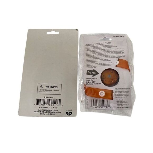 Trick Or Treating Light Reflector Flashing Bat Bracelet - Picture 2 of 9